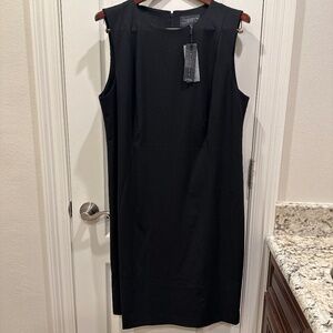 Investments Woman Platinum Suiting Sleeveless Knee Length Black Dress 18W